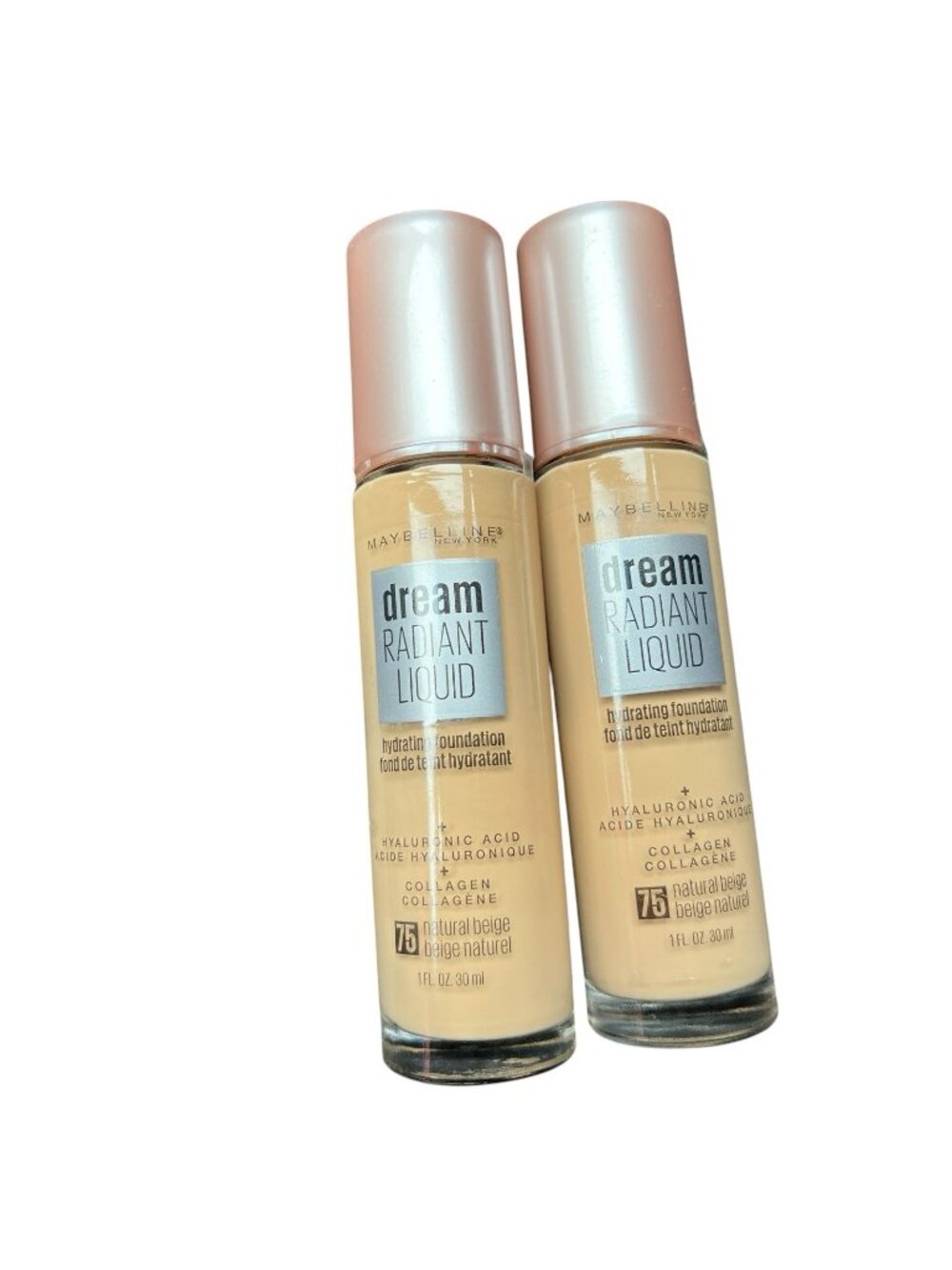 2X MAYBELLINE Dream Radiant  Liquid Hydrating Foundation #75 Natural Beige